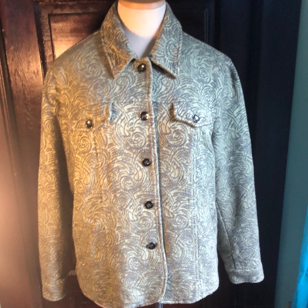 Cold water creek green Jean Style Jacket